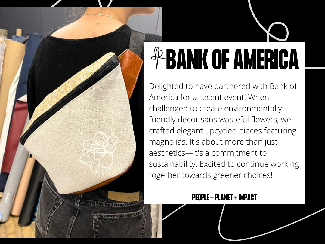 Blossoming Sustainability: Bank of America and Public Thread's Upcycled Magnolia Decor Collaboration