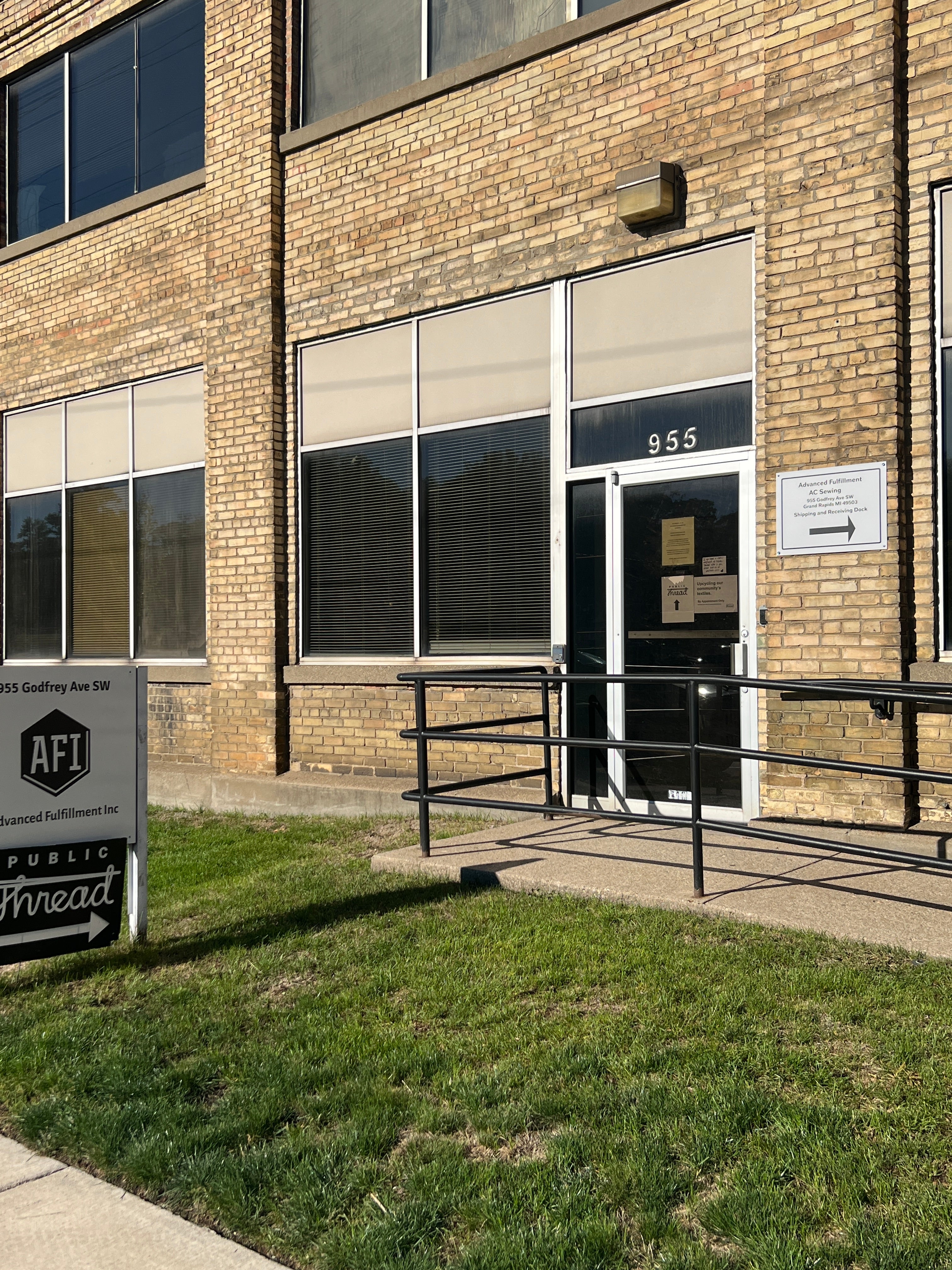 Public Threads Entrance at 955 Godfrey Ave. SW Grand Rapids, MI