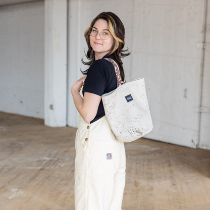 Heather's Upcycled Leather Bucket Bag